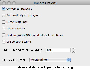 Publish Music Pad Dialog