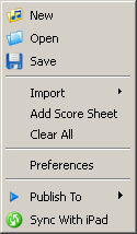 File menu