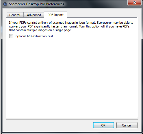 Preferences PDF Import