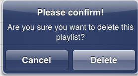 Playlist Delete Confirm